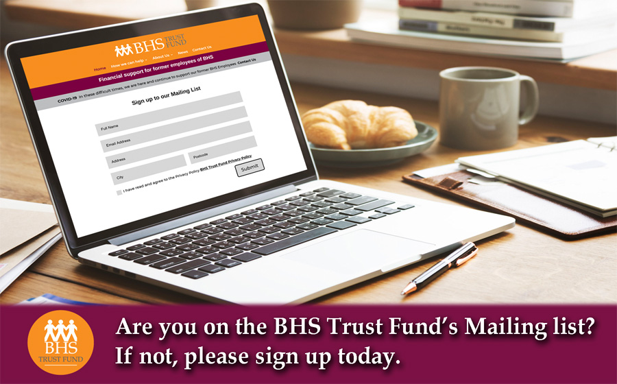 Are you on the BHS Trust Fund Mailing List?