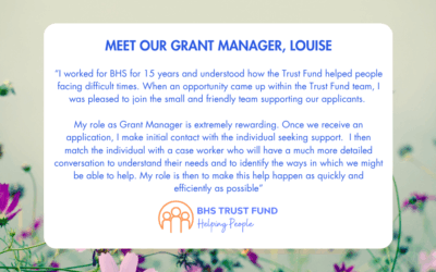 Meet our Grant Manager- Louise